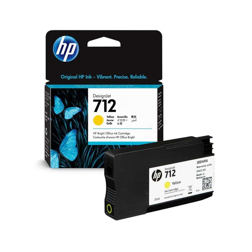 Cartucho de tinta HP 712 DesignJet Amarillo 29ml-HP-