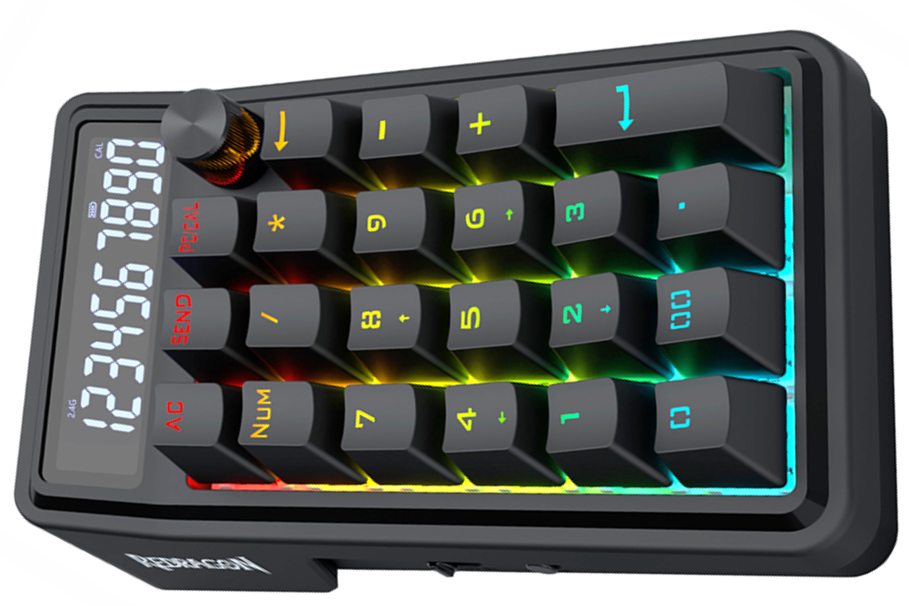 REDRAGON-K733-RGB-WL-Teclado Mecánico 20% Numérico COVE K733 Negro