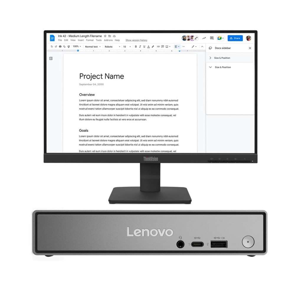 PC Lenovo Tiny neo 50q Gen 5 Intel 5 210H 8GB 256GB SSD Linux 1Y+Monitor21.5”-LENOVO-