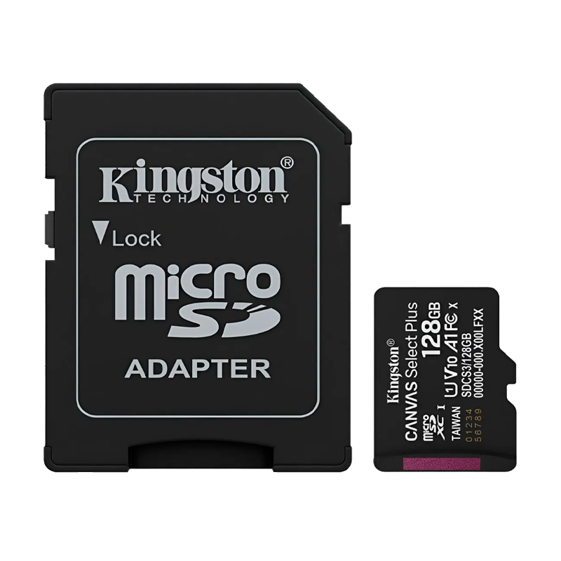 Memoria Micro SD 128GB Class 10 KingstonSDCS3/128GB con Adaptador-Kingston®-MEM-SKI-0516