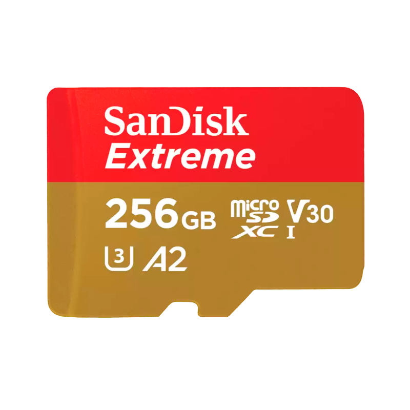 Memoria micro SD 256GB C10 U3 V30 R/W 190/130 MBPS 4K SANDISK EXTREME SDSQXAV-256G-GN6MA-Sandisk®-SDSQXAV-256G-GN6MA