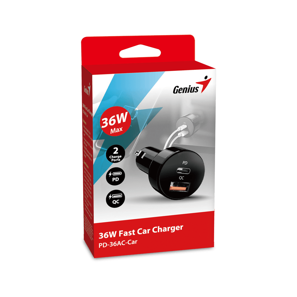 Cargador De Coche 36W NegroGENIUS32590008400