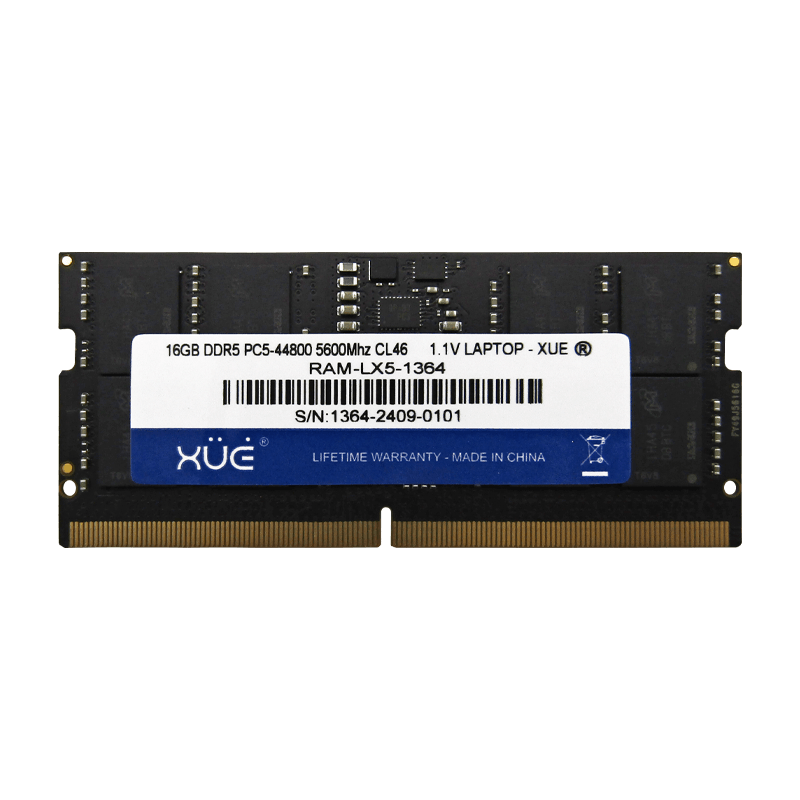 Memoria RAM DDR5 16GB 5600MHz PC5-44800 CL46 Laptop XUE® / 1.1V-XUE®-RAM-LP44800-16GB