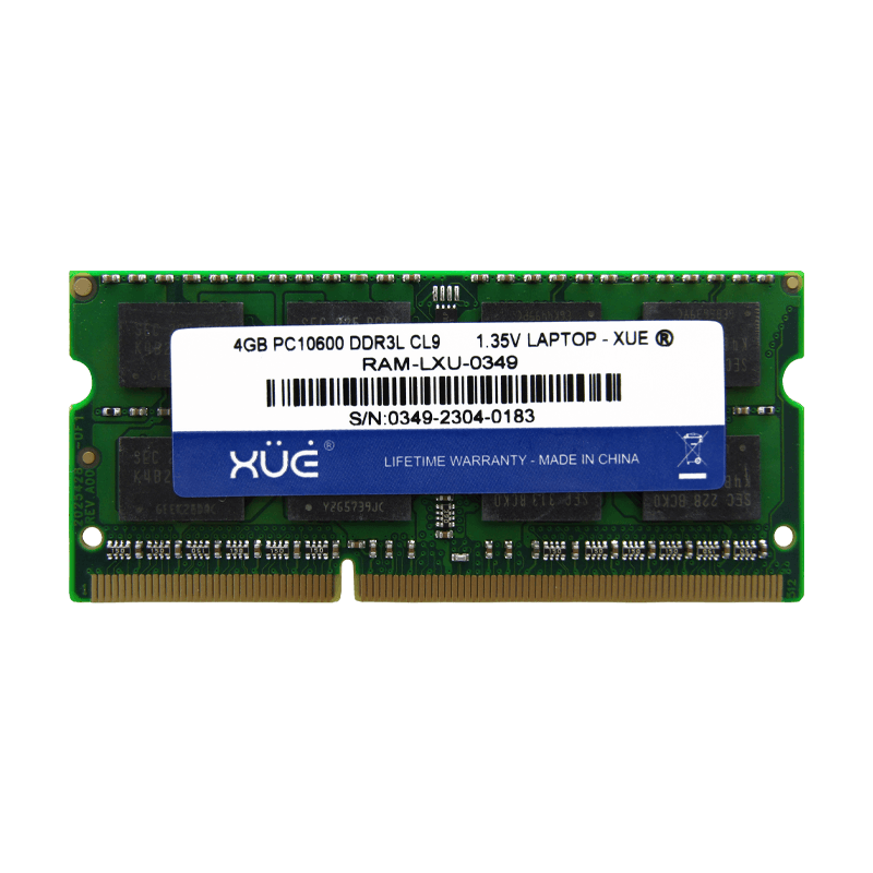 Memoria RAM DDR3L 4GB 1333MHz PC3-10600 CL9 Laptop XUE® / 1.5/1.35V-XUE®-RAM-LP10600-4GB