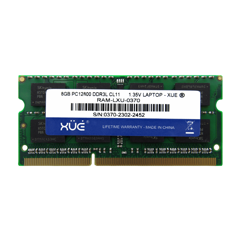 Memoria RAM DDR3L 8GB 1600MHz PC3-12800 CL11 Laptop XUE® / 1.35V/1.5V-XUE®-RAM-PC12800-8GB-LP