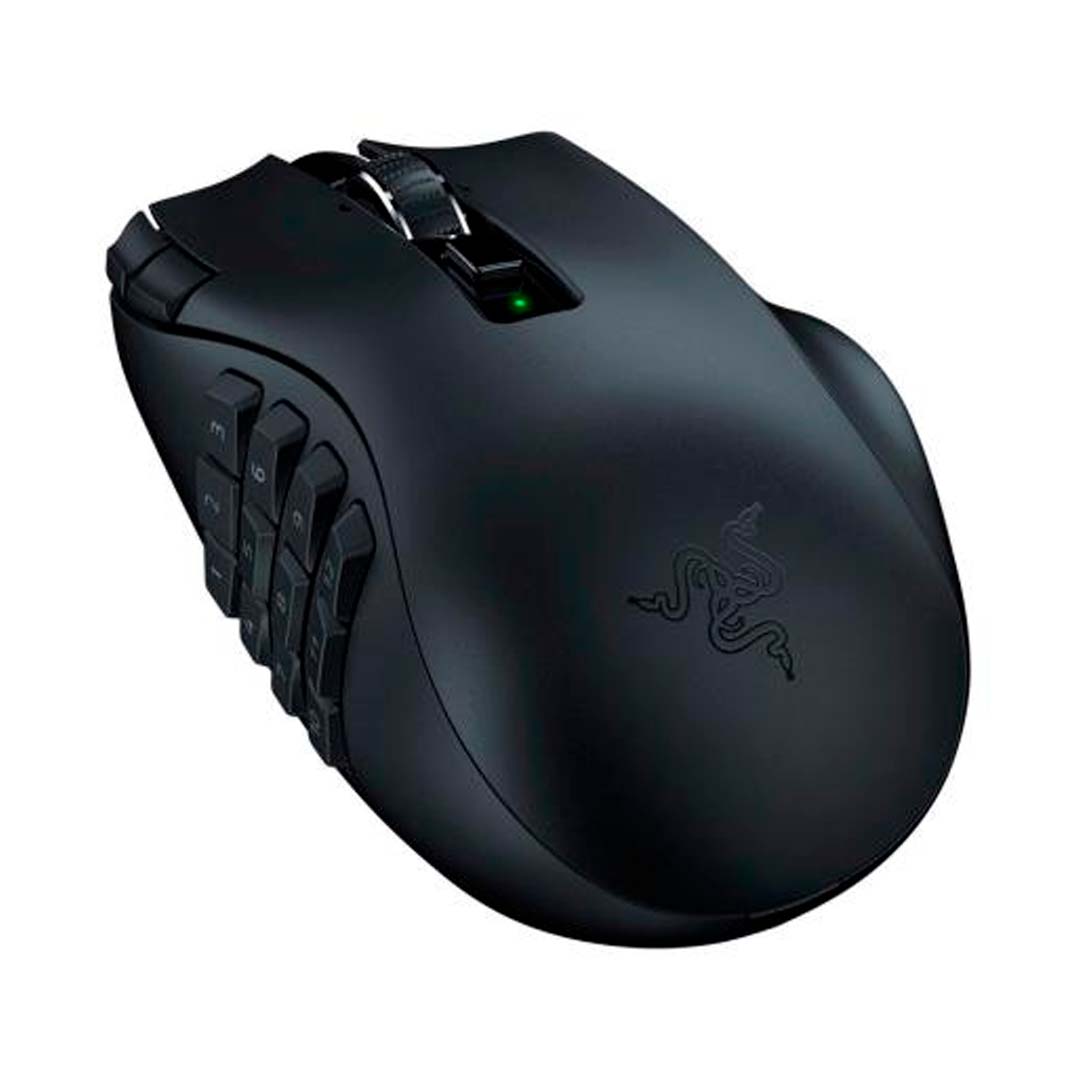 4 GHz o Bluetooth.<br>Sensor óptico Focus Pro de 30.000 PPP.<br>Retícula lateral con doce botones para el pulgar.<br>Rueda HyperScroll con giro libre o dentado.<br>Switches mecánicos Razer de segunda generación.<br>Autonomía anunciada de hasta 250 horas en HyperSpeed o 400 horas en Bluetooth.<br>Botones y macros configurables mediante Razer Synapse.<br>Sin iluminación Chroma RGB para priorizar la autonomía.</p><p><a href="https://www.razer.com/latam-es/gaming-mice/razer-naga-v2-hyperspeed?srsltid=AfmBOorWd6oOJ2URlbKBY64xnN9aZV0s792UErFYpW4WSQi61kgJQzep" target="_blank" rel="noopener">Consultar información del producto</a></p> 4 GHz o Bluetooth.Sensor óptico Focus Pro de 30.000 PPP.Retícula lateral con doce botones para el pulgar.Rueda HyperScroll con giro libre o dentado.Switches mecánicos Razer de segunda generación.Autonomía anunciada de hasta 250 horas en HyperSpeed o 400 horas en Bluetooth.Botones y macros configurables mediante Razer Synapse.Sin iluminación Chroma RGB para priorizar la autonomía.Consultar información del producto