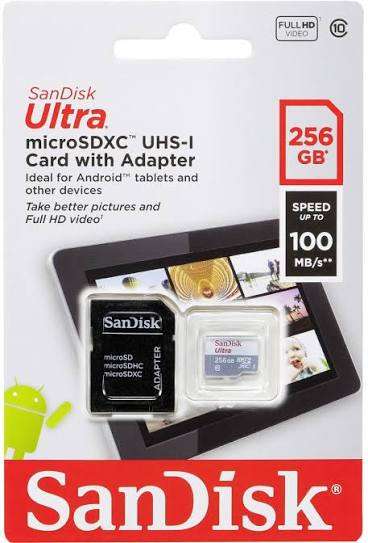 Sandisk Ultra® Microsdxc™ Uhs-I Card With AdapterSANDISKSDSQUNR-256G-GN6TA