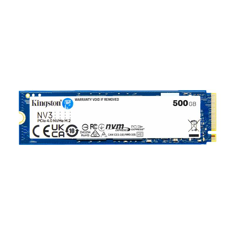 Disco de Estado Sólido SSD PCI-E 4.0 M.2 2280 500GB NVME KINGSTON SNV3S/500G R/W 5000 MB/S-Kingston®-SNV3S/500G