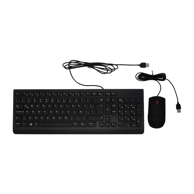Combo Teclado USB 2.0 Desktop LA + Mouse Lenovo Essential 00XH611 en Español Latinoamericano-XUE®-00XH611