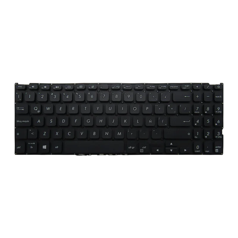 Teclado para Laptop ASUS VivoBook 15 A512 FL8700 X512 V5000 F512 X512FL i5-10 Sin Marco Españo Negro-ASUS-N/A