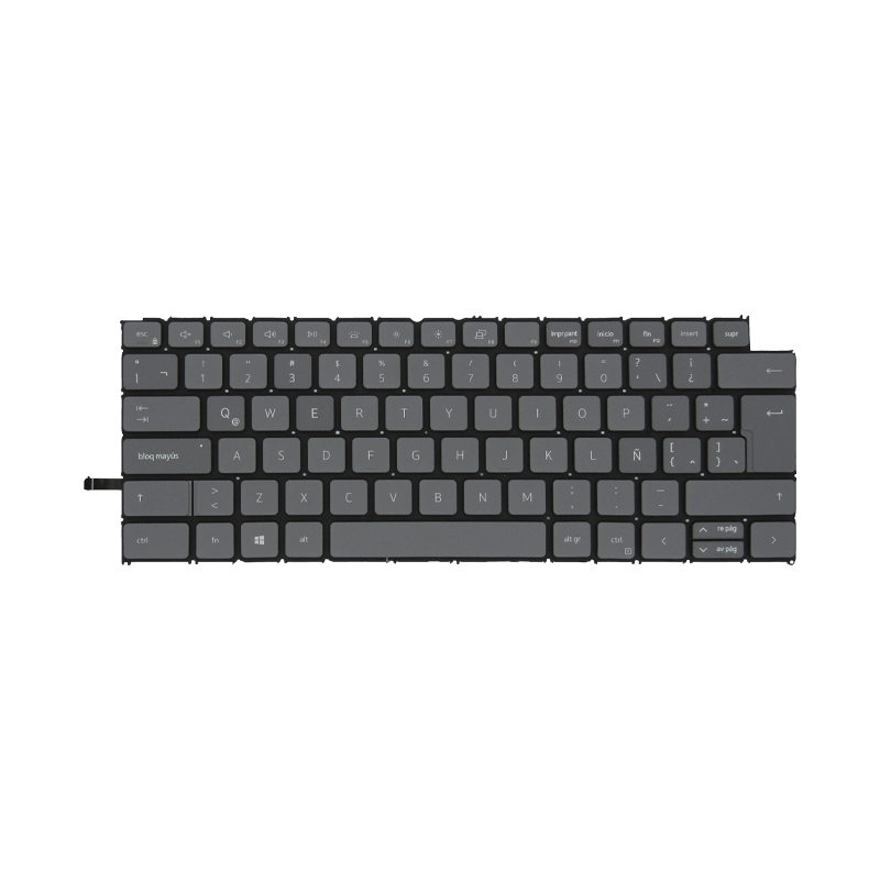 Teclado para Laptop Dell Inspiron 14-5410 5415 5418 5420 7415 16-7425 Sin Marco Backlight Gris ITA/FRA-Dell-0MVRMH