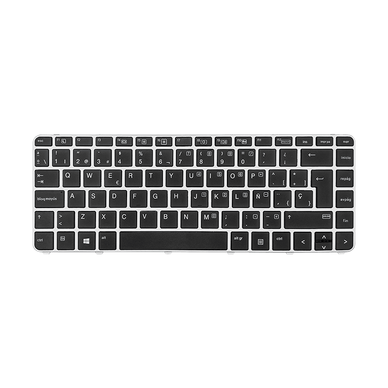 Teclado HP 840 G3/G4 745 G3/G4 Español GEN Sin TrackPoint Con Marco Negro/Gris-Lenovo-836307-001 / 819877-001