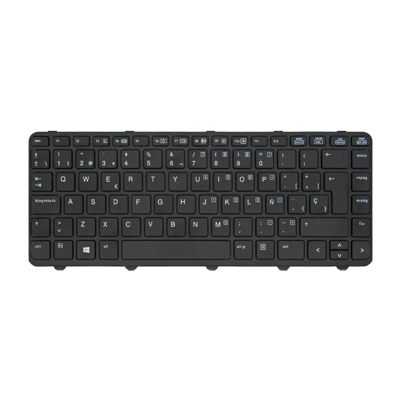 Teclado para portátil HP 440-G1 / 430-G2 / 640-G1 738687-001 Con Marco Español Negro-HP-738687-001