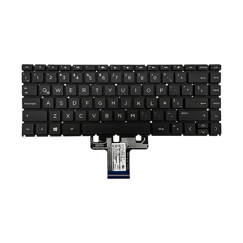 Teclado para portátil HP 240-G7 / 245-G7 L23239-161 Sin Marco Español LATAM Negro-HP-L23239-161