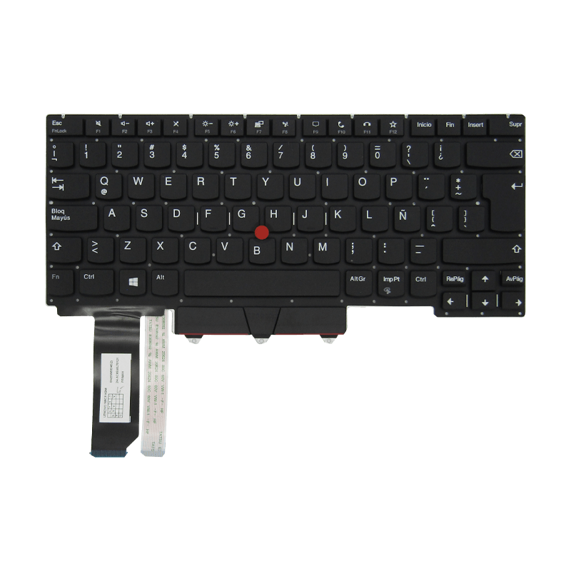 Teclado para portátil Lenovo ThinkPad E14 Gen 1 & Gen 2Layout LA Negro sin Marco con TrackPoint-Lenovo-SN20W68442)