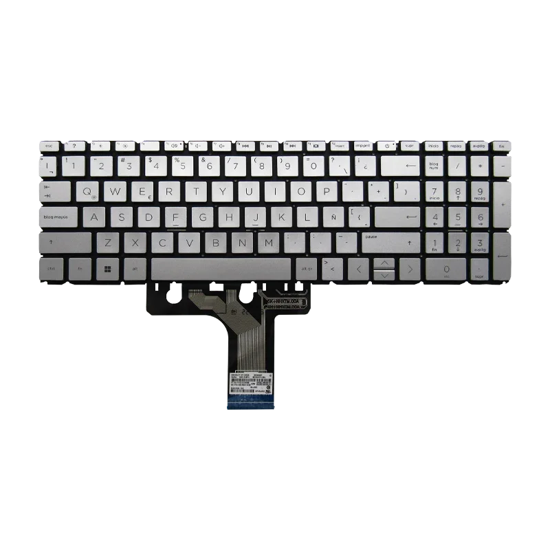 Teclado para portátil HP 15S-ER / 15-ER / 15-EG / 15-EH / 17-CN / 17-CP Sin Marco Español SP/LA Plateado-HP-TEC-LHP-1491