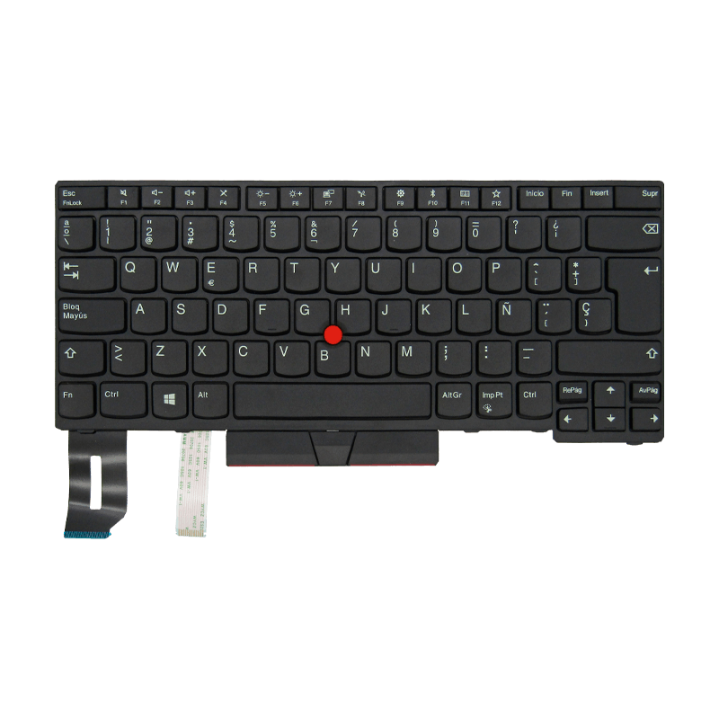 Teclado para portátil Lenovo E480 / L480 / T480S / L380 Layout LA Negro con Marco con TrackPoint-Lenovo-01YP760 / 01YP345