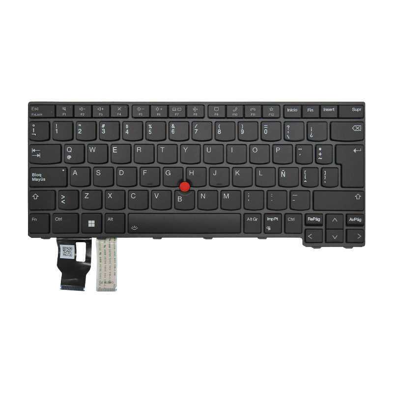 Teclado para portátil Lenovo T14 Gen 4 Layout LA Negro con TrackPoint y Marco-Lenovo-SN21D67682AA