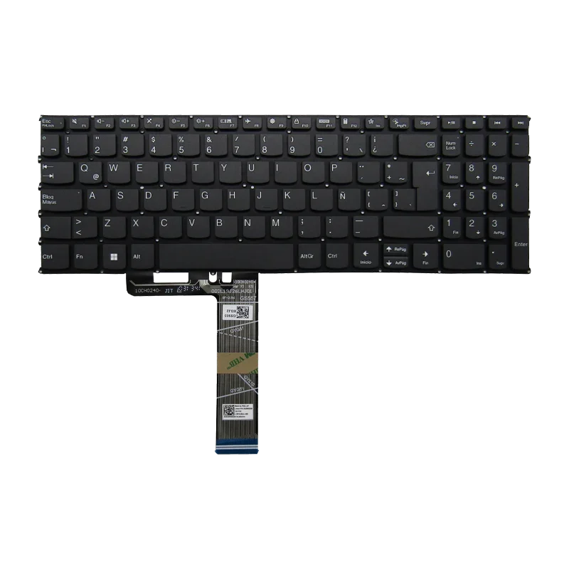 Teclado para portátil Lenovo Air 15 / IdeaPad 5 / Flex 5 Gris Sin Marco Español LATAM Gris-Lenovo-SN20W65039)