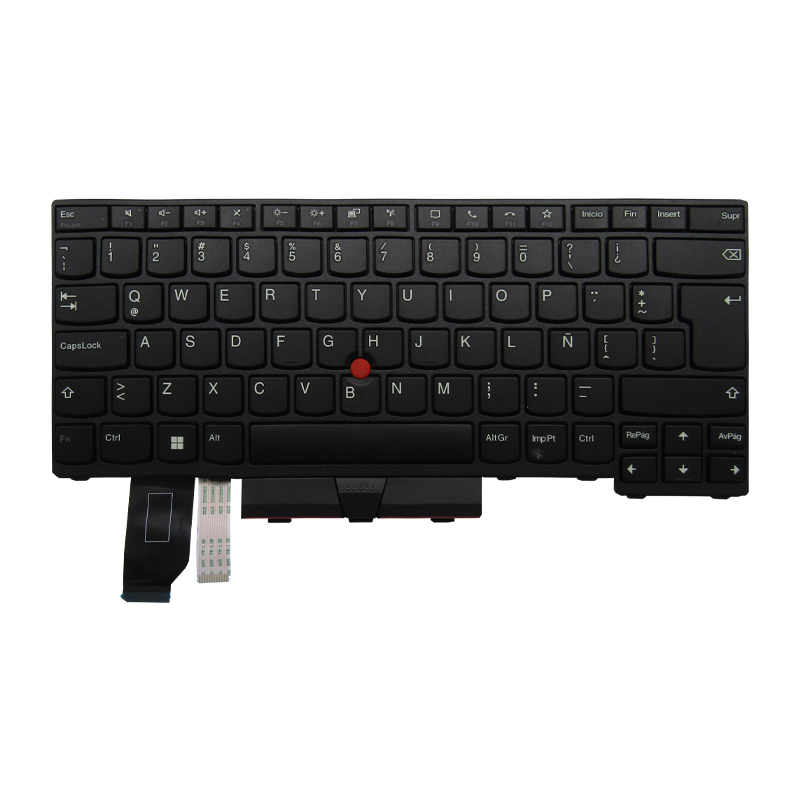 Teclado para portátil Lenovo L14 Gen 1 y Gen 2 Español Negro con TrackPoint y Marco-Lenovo-5N20W67652