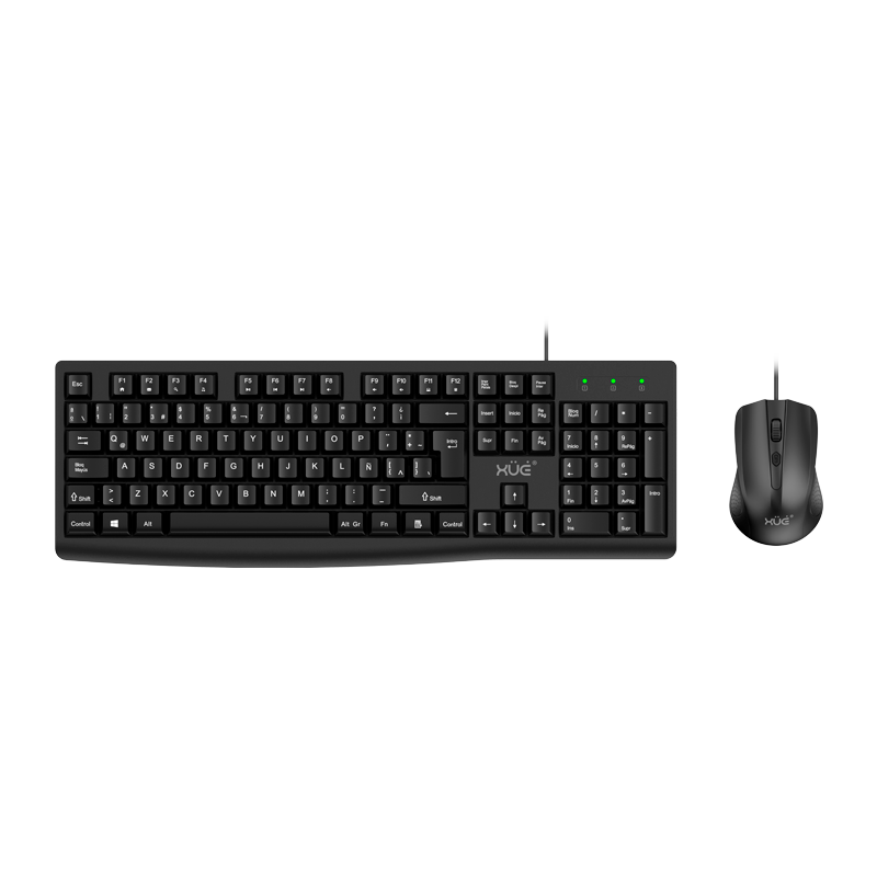 Combo Teclado USB Desktop LA + Mouse para Oficina PRO TM420 XUE®-XUE®-TM420