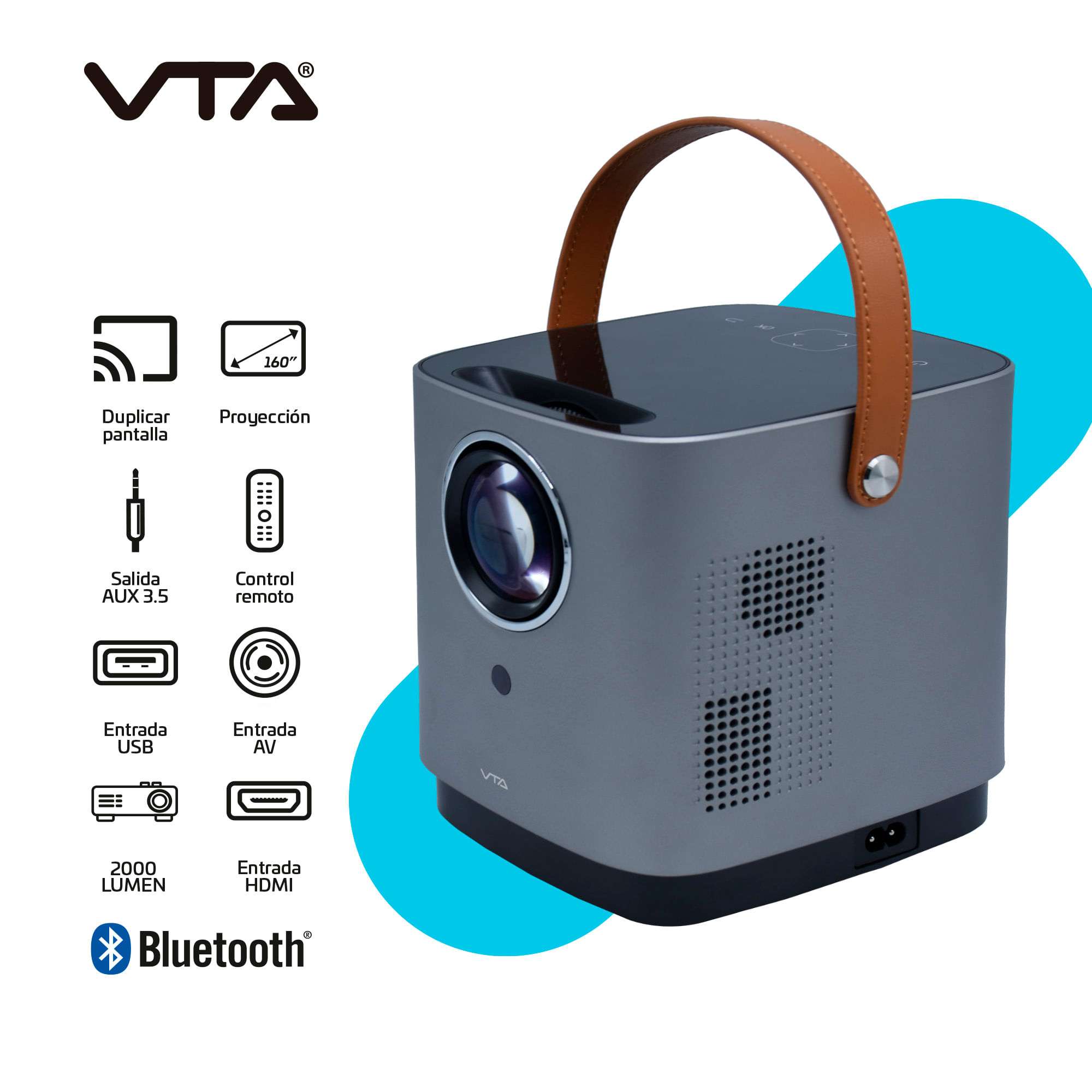 Proyector Vta-70356 De 2000 Lumenes Proyección Hasta 160"MORE PRODUCTSVTA-70356