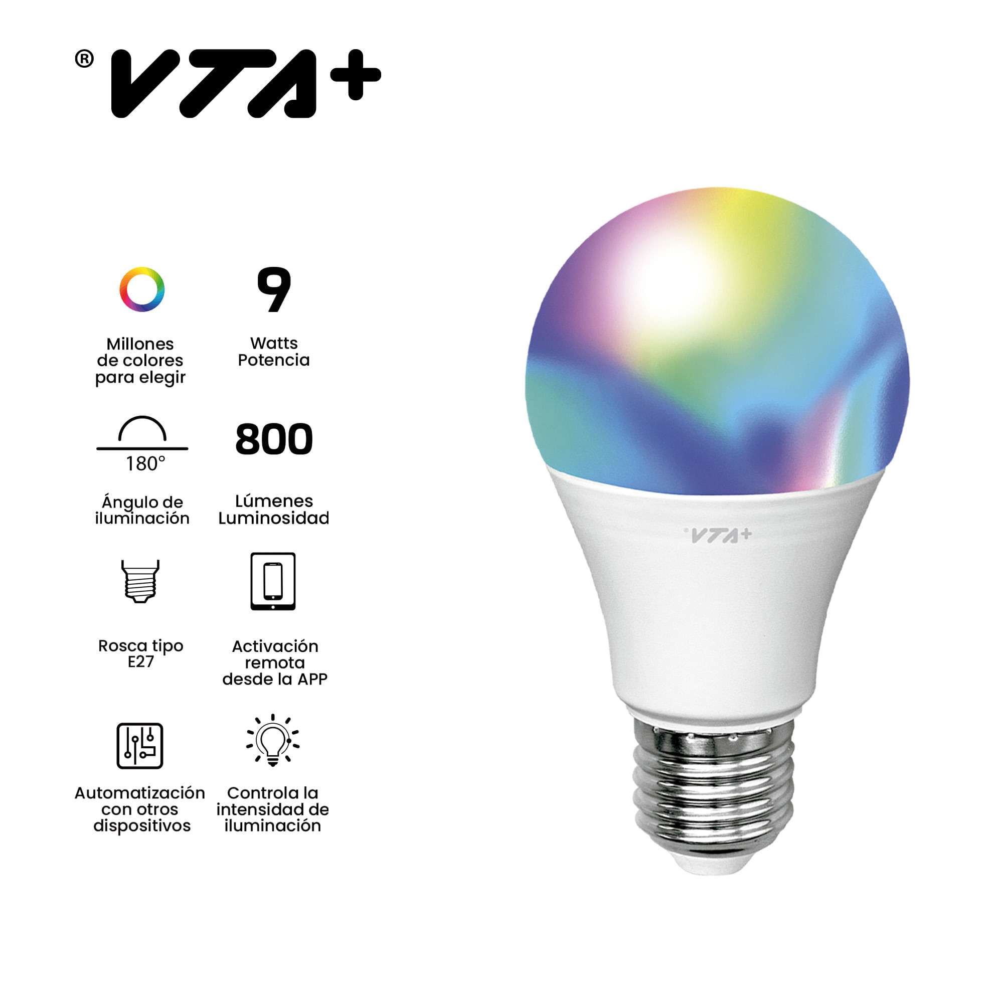 Bombillo Inteligente Vta+ Vta-84690 Alva MulticolorMORE PRODUCTSVTA-84690