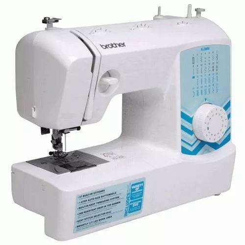 BROTHER-XL2800-Máquina mecánica Brother XL280027 puntadas y 63 funciones de costuraOjal automático de un pasoSelector de puntadas de manejo directoCama plana convertible a brazo libreEnhebrador de aguja y bobina superior de colocación rápidaLuz LEDVelocidad máxima de 800 puntadas por minutoAncho de hasta 5 mm y largo de hasta 4 mmIncluye seis prensatelas según la ficha del fabricanteConsultar información del producto