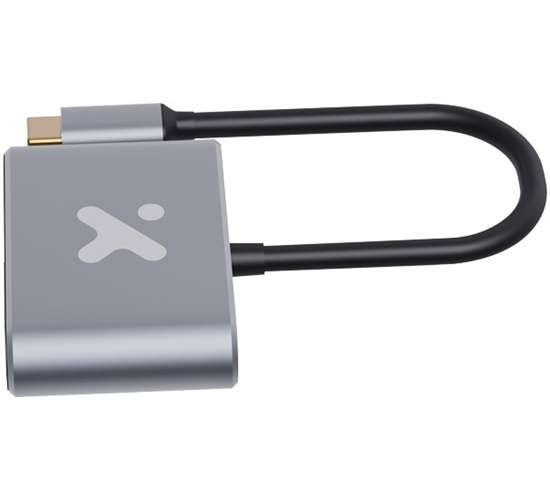 Xtech XTC-542 Xtech - Video adapter - USB Type C - HDMI female VGA female - Aluminum - 2 in 1 XTC-542