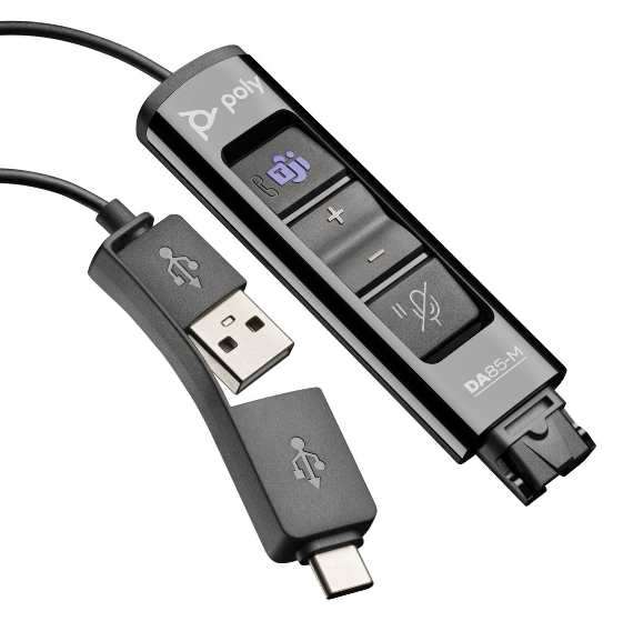 Poly 786C8AA Poly - Adapter - DA85-M USB to QD Black
