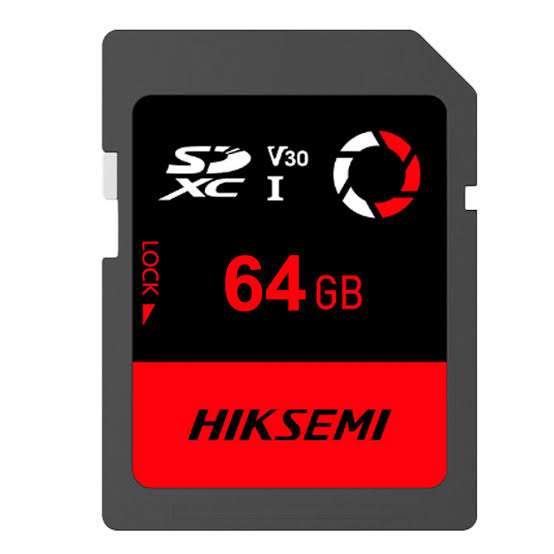 U3 y V30 de la familia<br>Compatible con equipos SDXC UHS-I admitidos<br>Comprobar la capacidad y la clase exigidas por la cámara antes de comprar</p><p><strong>Garantía:</strong> 7 Años</p><p><a href="https://www.hiksemitech.com/en/hiksemi/all-products/memory-card/sd/hs-sd-capture.html" target="_blank" rel="noopener">Consultar información del producto</a></p> U3 y V30 de la familiaCompatible con equipos SDXC UHS-I admitidosComprobar la capacidad y la clase exigidas por la cámara antes de comprarGarantía: 7 AñosConsultar información del producto