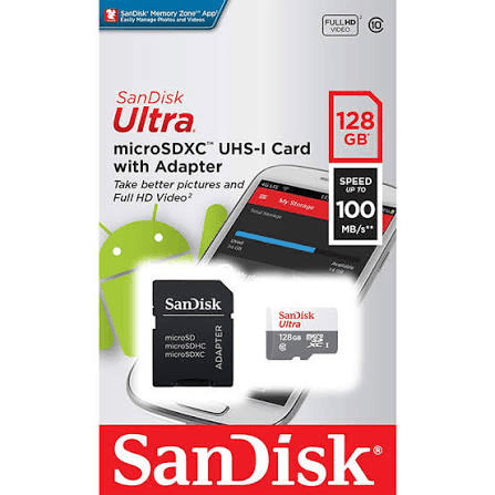 Sandisk Ultra® Microsdxc™ Uhs-I Card With AdapterSANDISKSDSQUNR-128G-GN3MA
