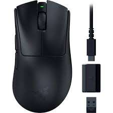 RAZER-RZ01-05140100-R3U1-<p>Mouse inalámbrico Razer DeathAdder V3 HyperSpeed<br>Diseño ergonómico<br>Peso aproximado de 55 gramos<br>Sensor óptico Focus X de 26.000 DPI<br>Conexión inalámbrica HyperSpeed de baja latencia<br>Autonomía anunciada de hasta cien horas<br>Diseñado para juegos que requieren movimientos rápidos<br>La autonomía depende de la frecuencia de sondeo y del uso</p><p><a href="https://www.razer.com/gaming-mice/razer-deathadder-v3-hyperspeed" target="_blank" rel="noopener">Consultar información del producto</a></p> RAZER-RZ01-05140100-R3U1-Mouse inalámbrico Razer DeathAdder V3 HyperSpeedDiseño ergonómicoPeso aproximado de 55 gramosSensor óptico Focus X de 26.000 DPIConexión inalámbrica HyperSpeed de baja latenciaAutonomía anunciada de hasta cien horasDiseñado para juegos que requieren movimientos rápidosLa autonomía depende de la frecuencia de sondeo y del usoConsultar información del producto